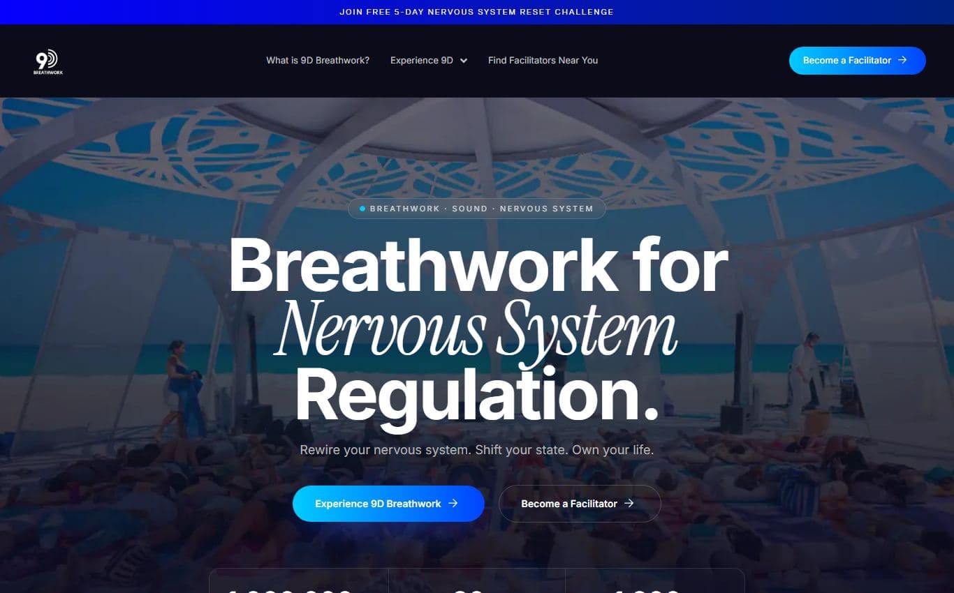 Screenshot of 9D Breathwork