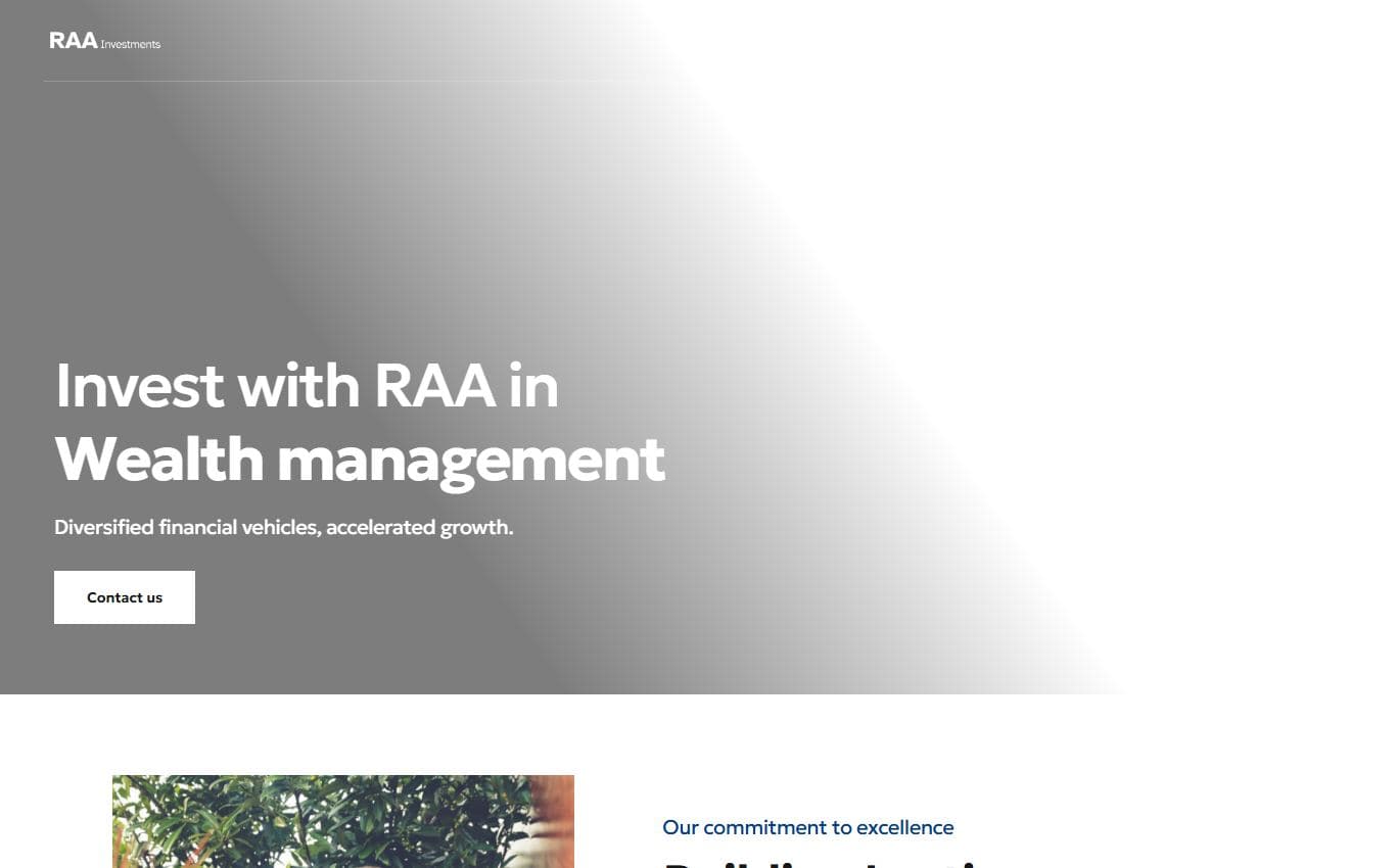 Screenshot of RAA Investments