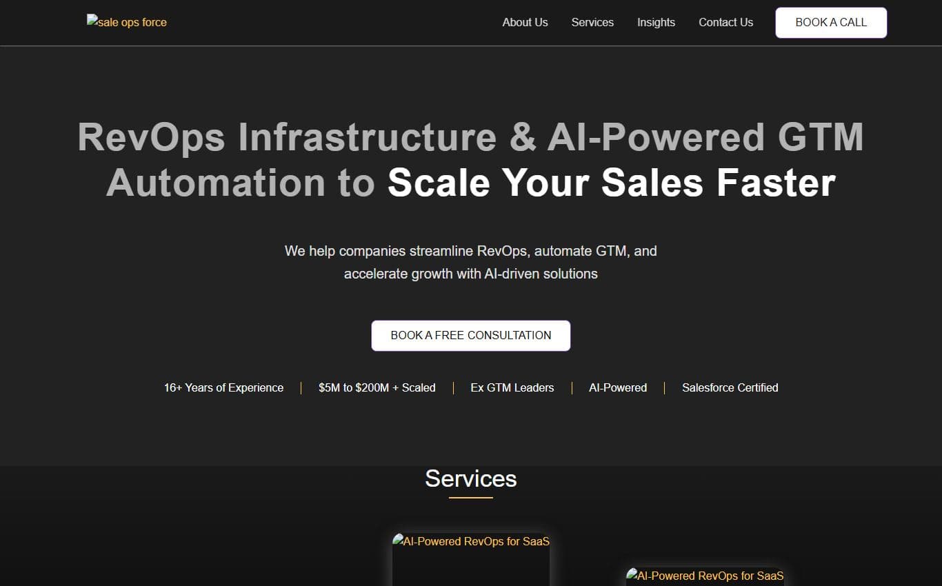 Screenshot of SalesOpsForce