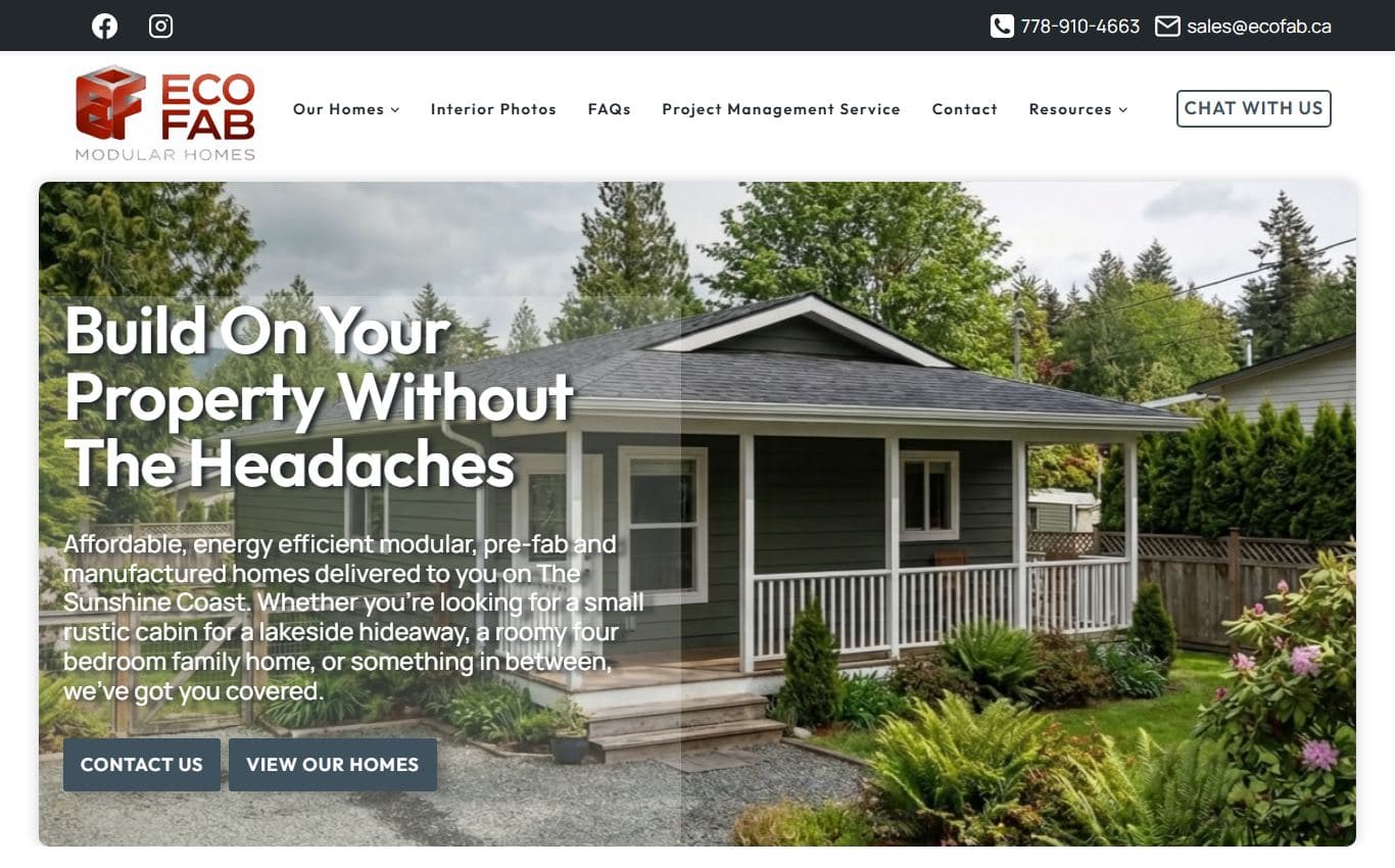 Screenshot of Eco Fab
